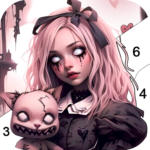 Темная, ужасная игра-раскраска